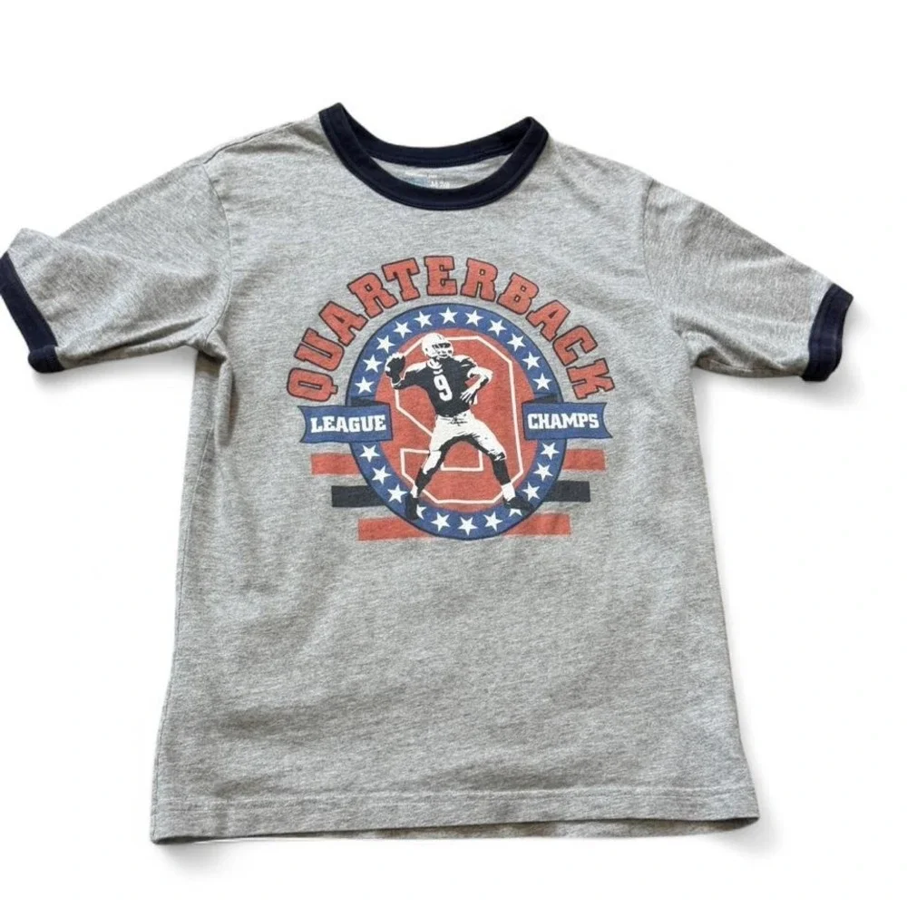 Y2K The Children's‎ Place Quarterback League Champs Ringer Tee, Boys Size M 7/8
